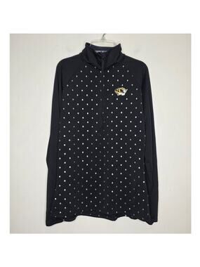 Champion University of Missouri Mizzou Tigers black polka dot pullover - medium